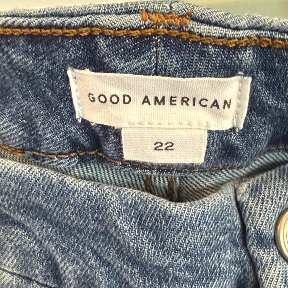 Good American Good Boy Cropped straight jean